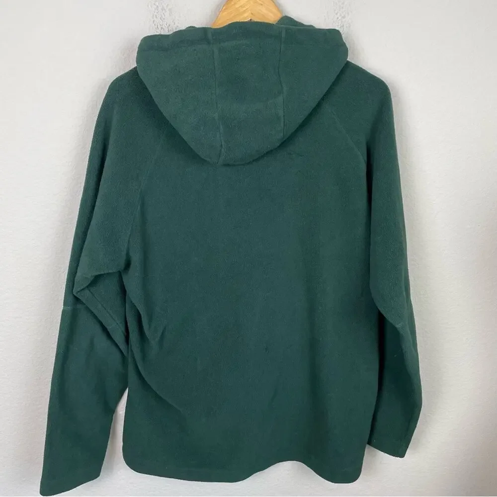 Gymshark Green Polar Fleece Hooded Pull Over Small Pockets Men's